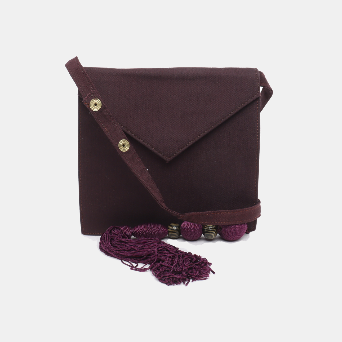 VERSACE Purple Fabric Fringe Shoulder Bag Crossbody Bag Golden hardware Removable shoulder strap-(SKU)-12865841