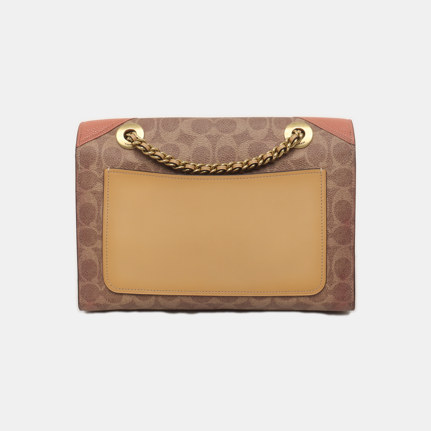 COACH PARKER 26 Multicolor Coated Canvas Monogram Camellia Crossbody Shoulder Bag Golden hardware-(SKU)-939985782