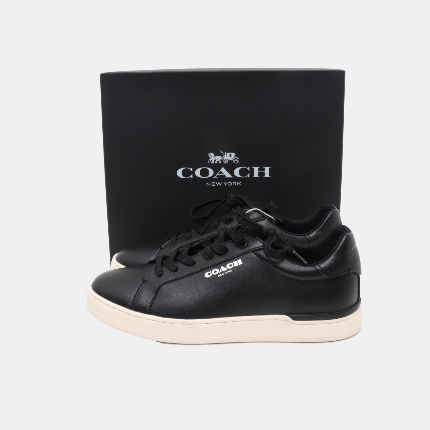 COACH 41code Autumn and Winter Black Leather Men's Low-Top Casual Sneakers-(SKU)-941969534