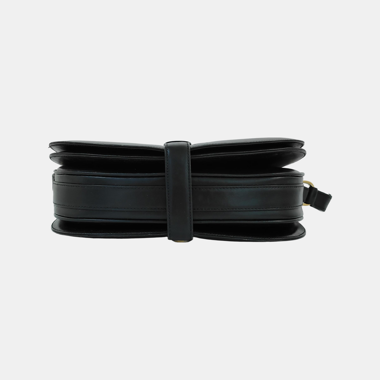 CELINE Black Leather Patchwork Single Shoulder Bag Golden hardware-(SKU)-941503752