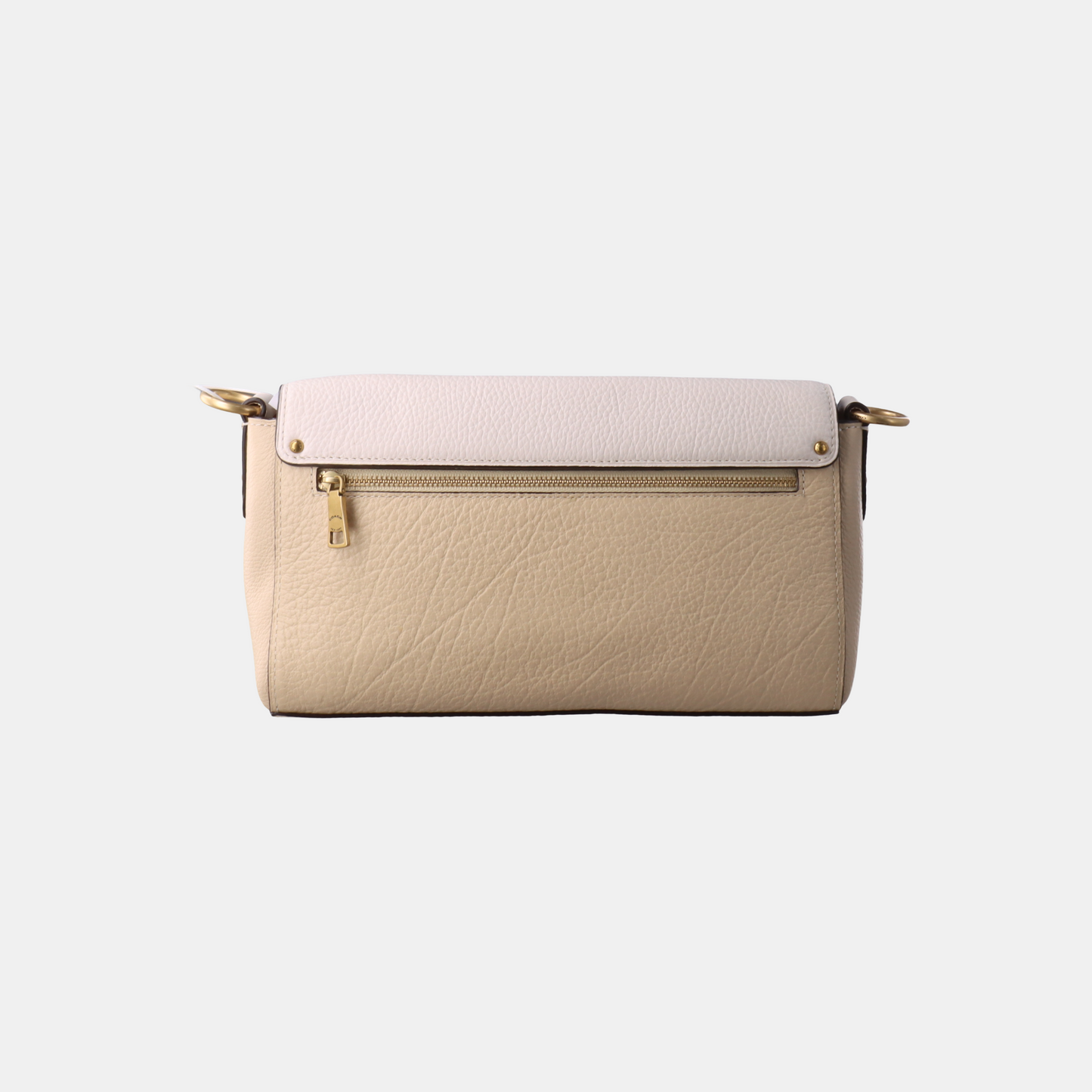 COACH 26 Beige leather carriage single shoulder bag, crossbody bag Golden hardware shoulder straps-(SKU)-933386227