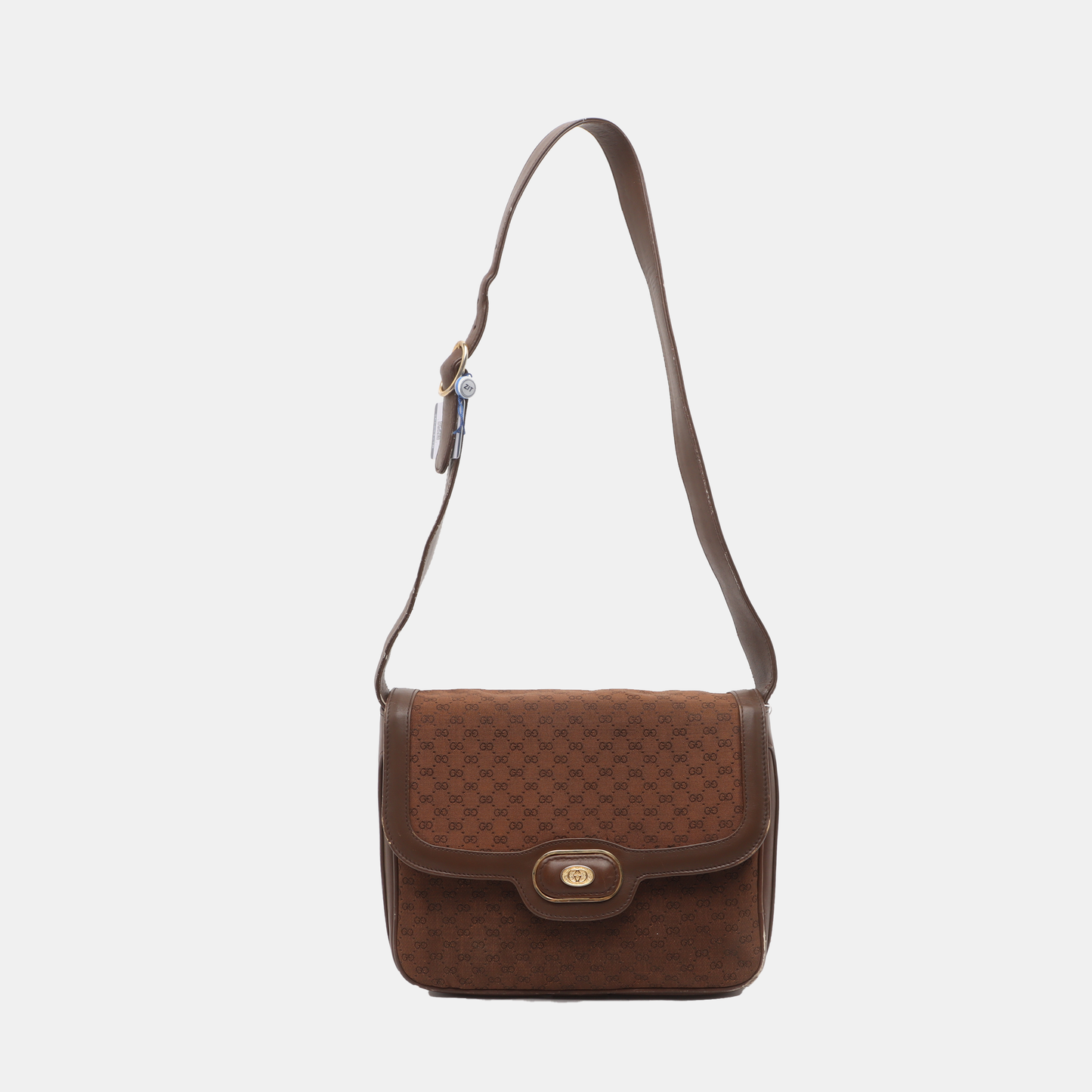 GUCCI GG Messenger Brown Canvas Monogram Shoulder Bag Golden hardware Vintage model-(SKU)-13122359