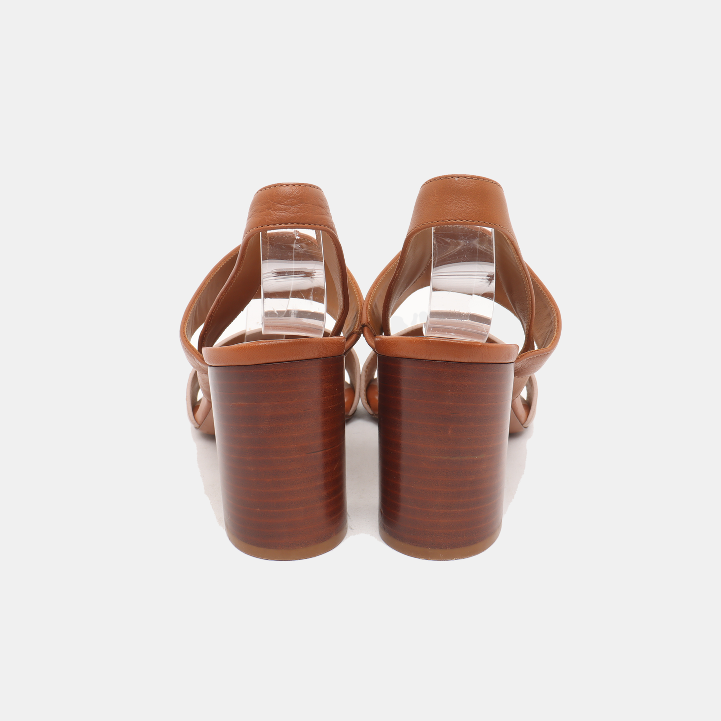 Chloé 37code Summer Light Brown Leather Women's High Heel Sandals-(SKU)-14014219