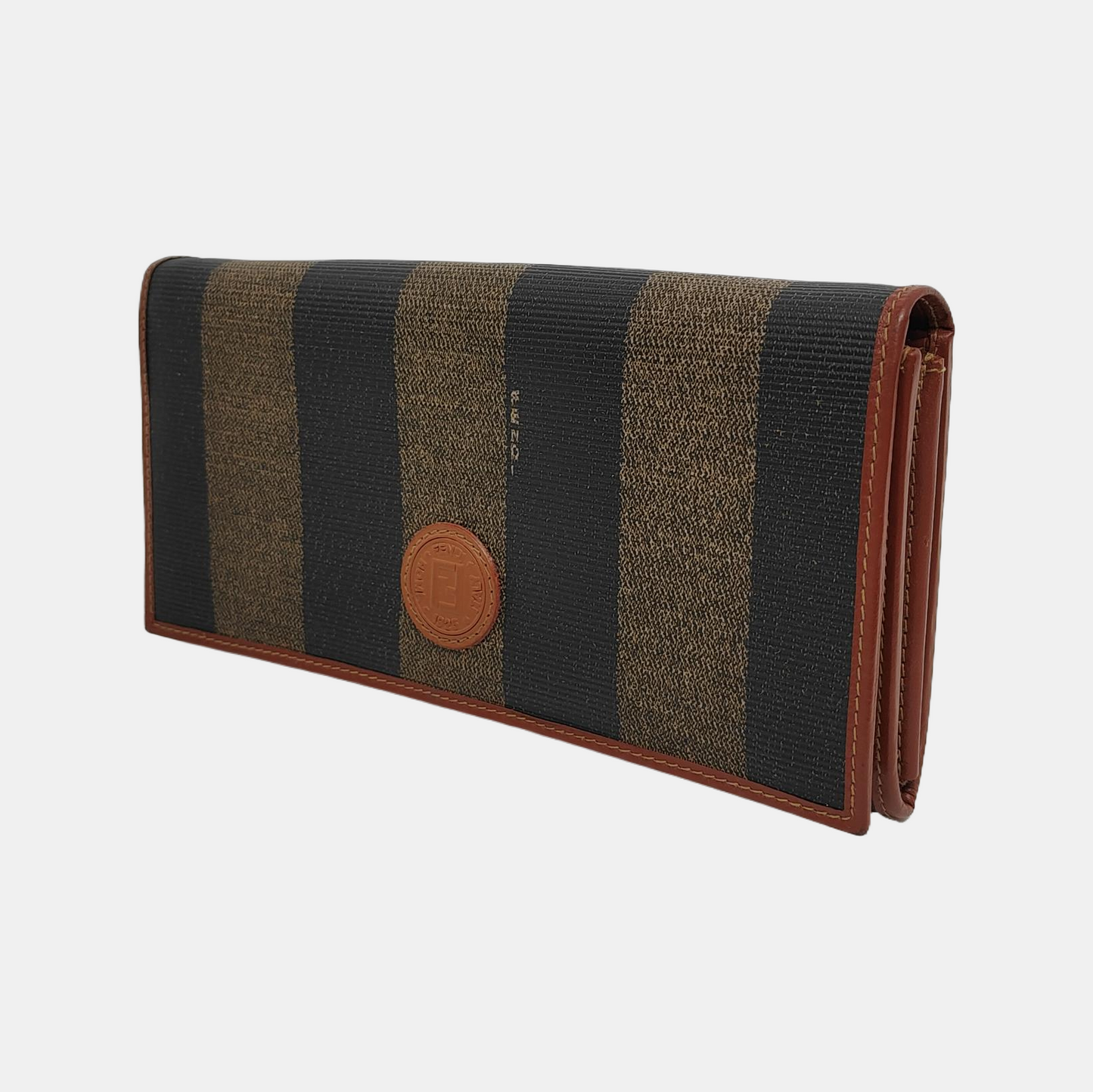 FENDI 拼色涂层帆布双F钱包 Golden hardware-(SKU)-945549641