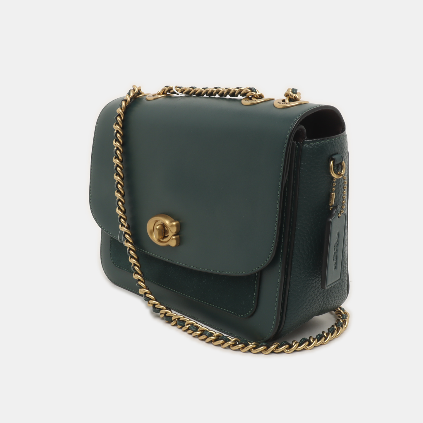 COACH MADISON Green Leather Crossbody Single Shoulder Bag-(SKU)-935362447