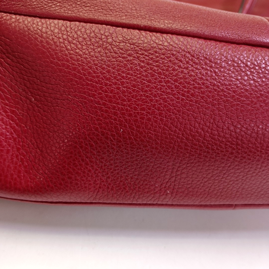 COACH PHOEBE MADISON Red Cowhide Handbag Shoulder Bag Golden hardware-(SKU)-943925005