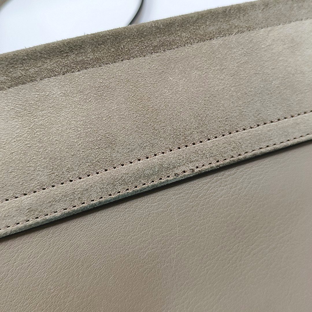 Chloé Faye mini Grey Leather Single Shoulder Bag Golden Silver Hardware-(SKU)-956268840