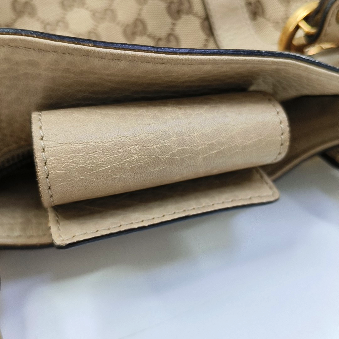 GUCCI Miss GG Brown Canvas Old Flower Single Shoulder Bag Tote Bag Golden hardware-(SKU)-958172878