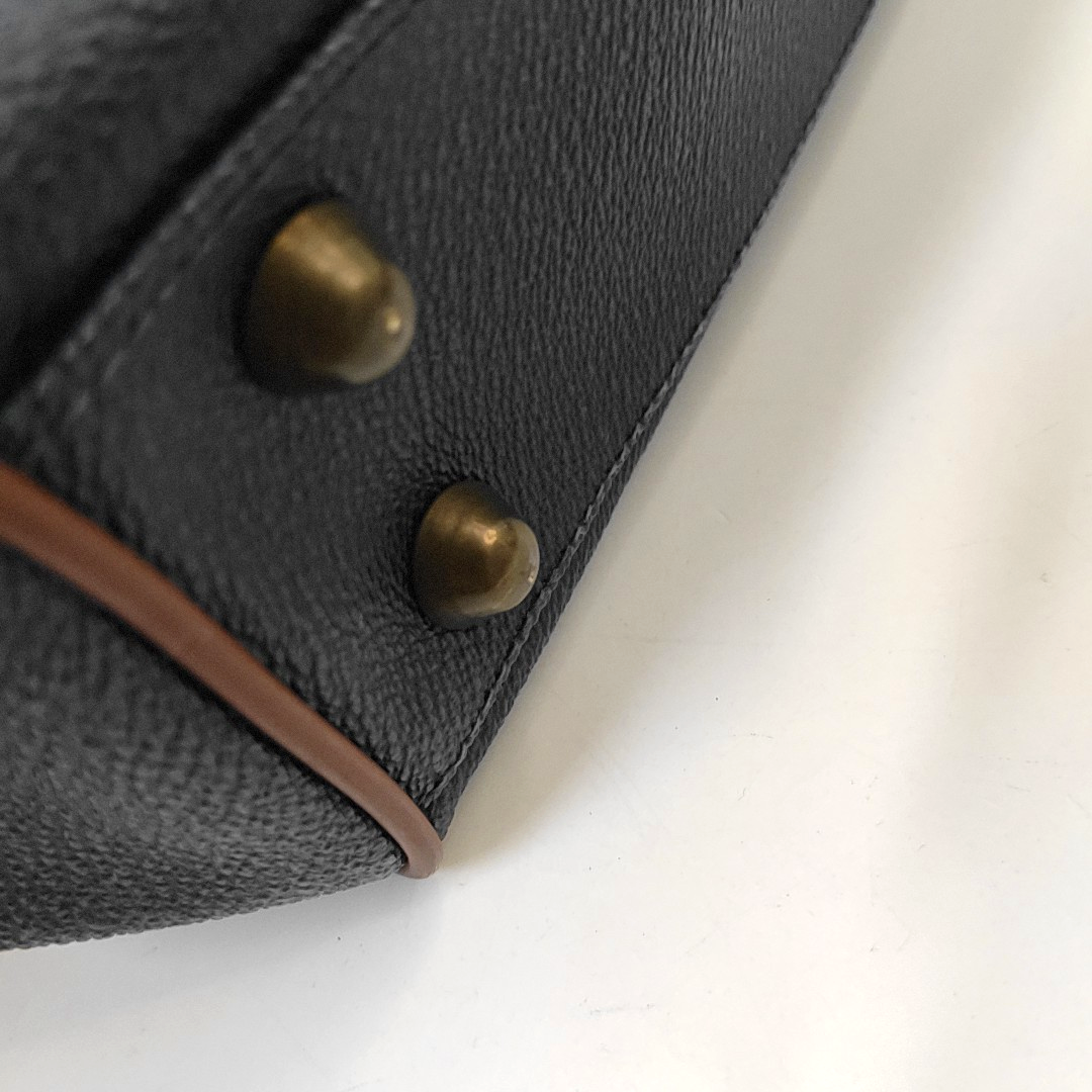 BURBERRY Dark Blue Cowhide Crossbody Bag Tote Bag Single Shoulder Bag Golden hardware Removable shoulder strap-(SKU)-955231320