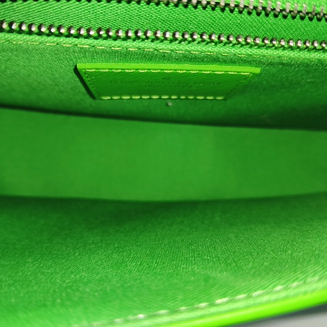 LOUIS VUITTON MONCEAU Green Calfskin Shoulder Bag Tote Crossbody Bag Silver Hardware Removable Strap-(SKU)-963901028