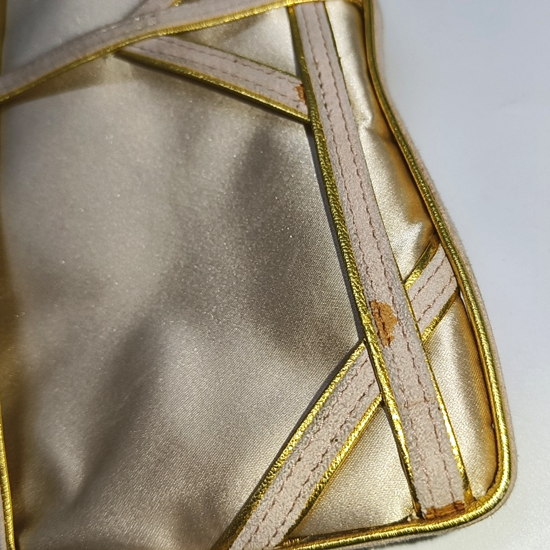 PRADA Tote bag Nude Pink Satin Tote Bag Golden hardware-(SKU)-14425412