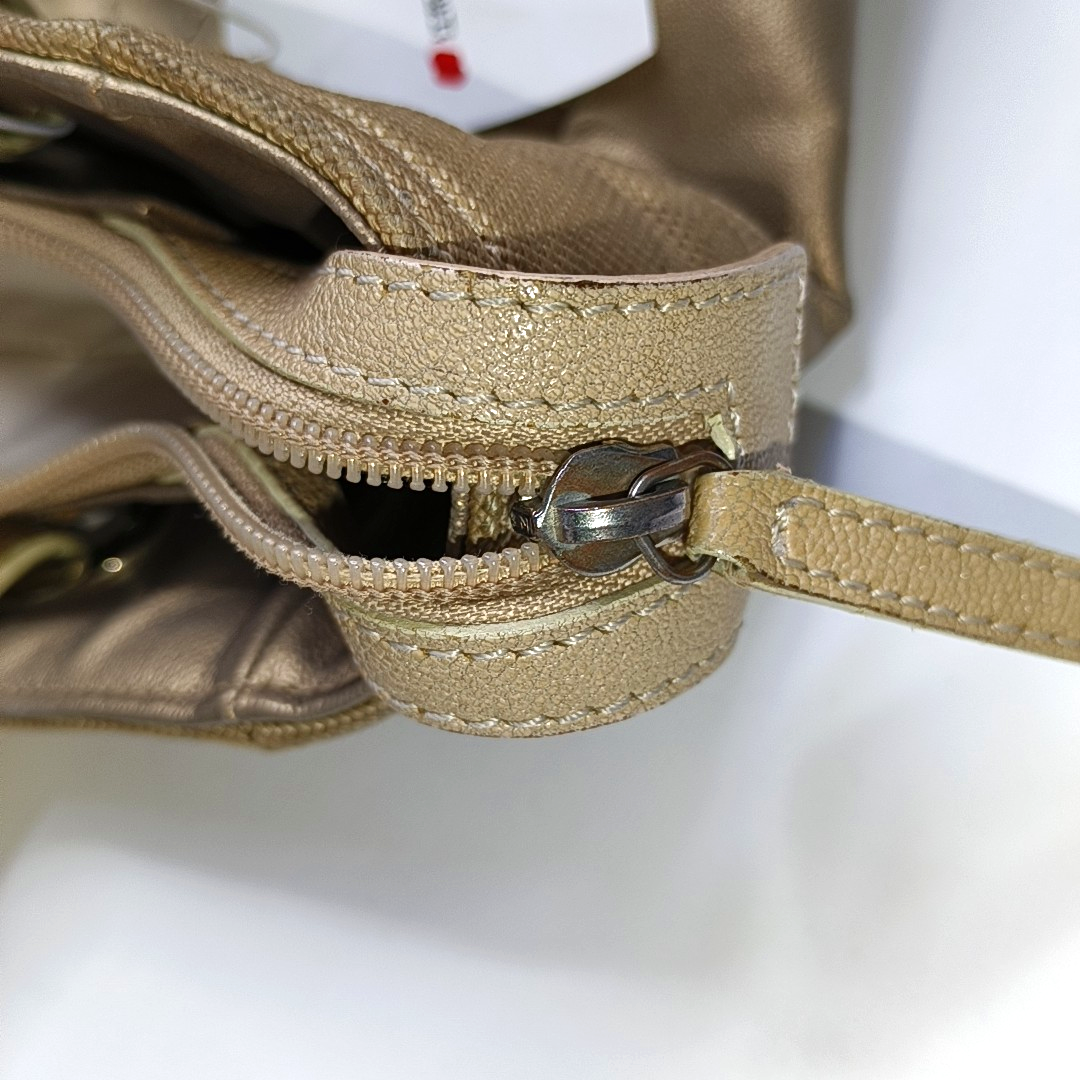 CHANEL Tote bag Champagne Coated Canvas Monogrammed Quilted Handbag Silver Hardware 11nan-(SKU)-948373759