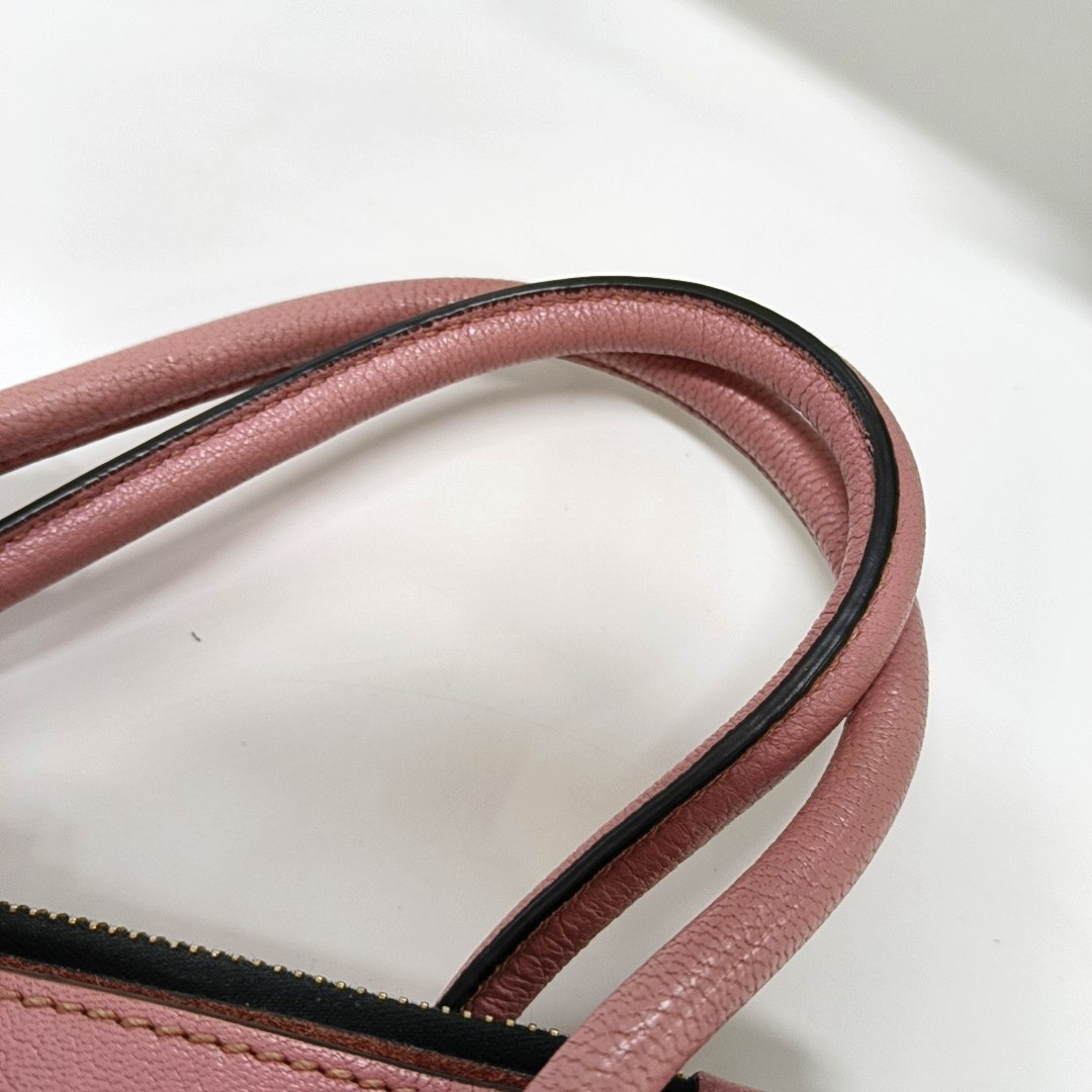 Miu Miu Pink Cowhide Sling Bag Tote Bag Golden hardware Removable shoulder strap-(SKU)-930663489