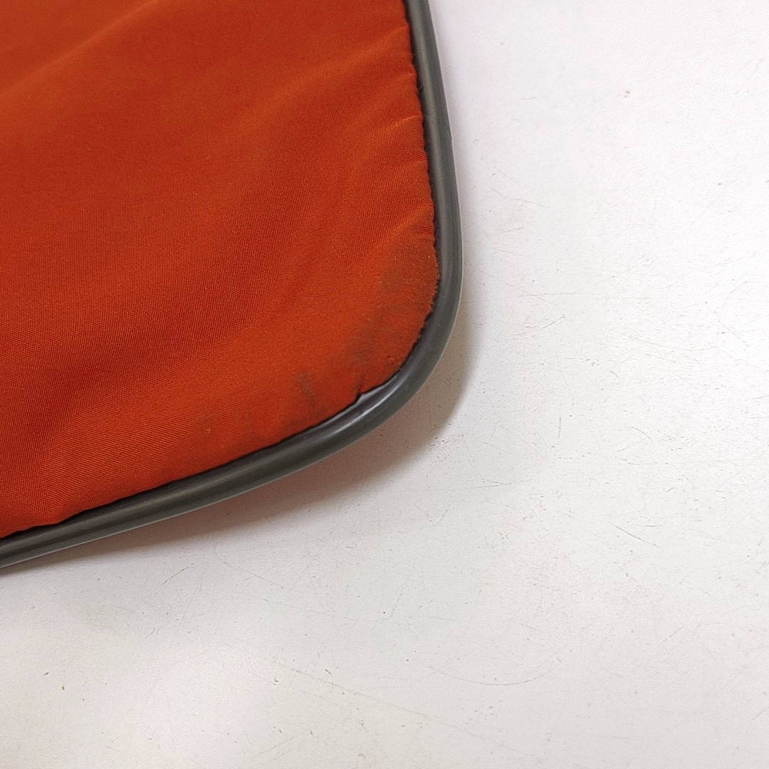 PRADA Orange Nylon Shoulder Bag Silver Hardware-(SKU)-954860034