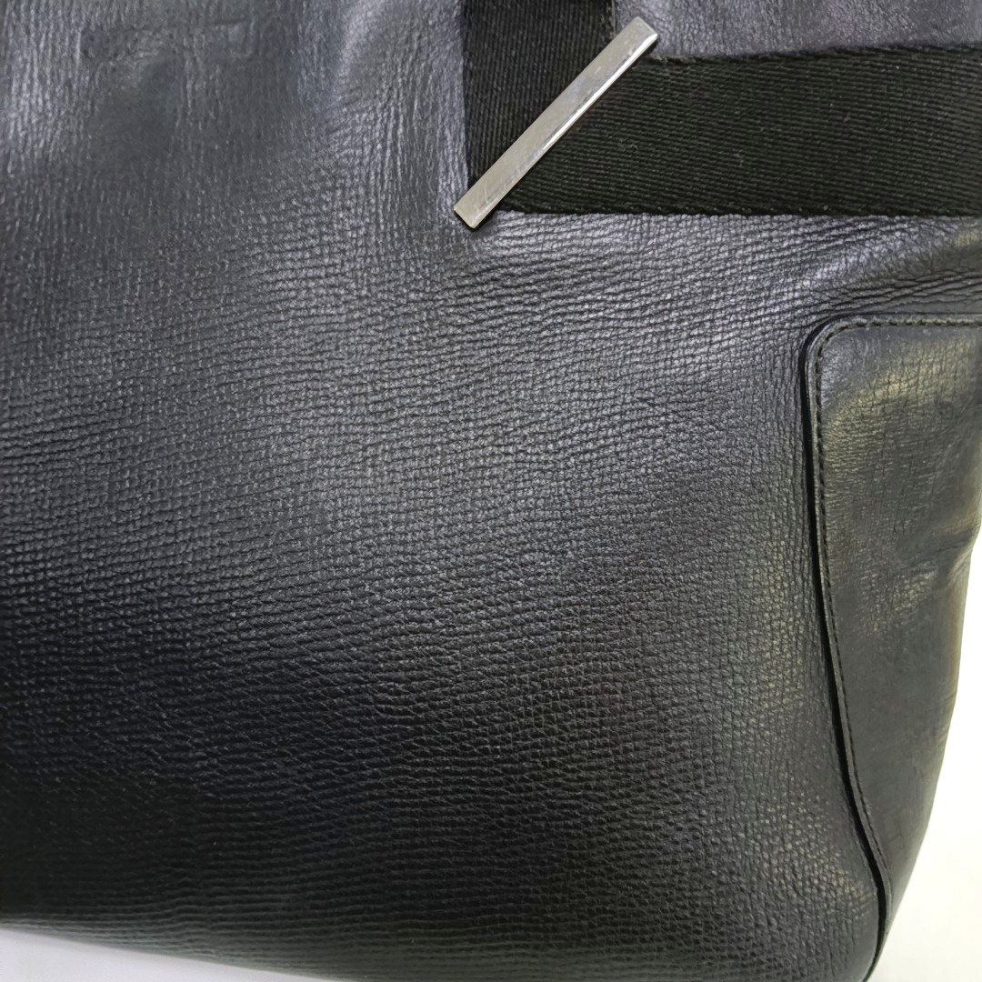 GUCCI Tote bag Black Leather Single Shoulder Bag Silver Hardware-(SKU)-945631188