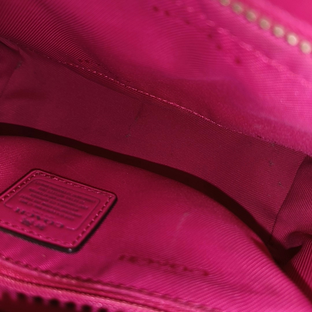 COACH SWAGGER Pink Cowhide Crossbody Bag Ruthenium color hardware Removable shoulder strap-(SKU)-928838798