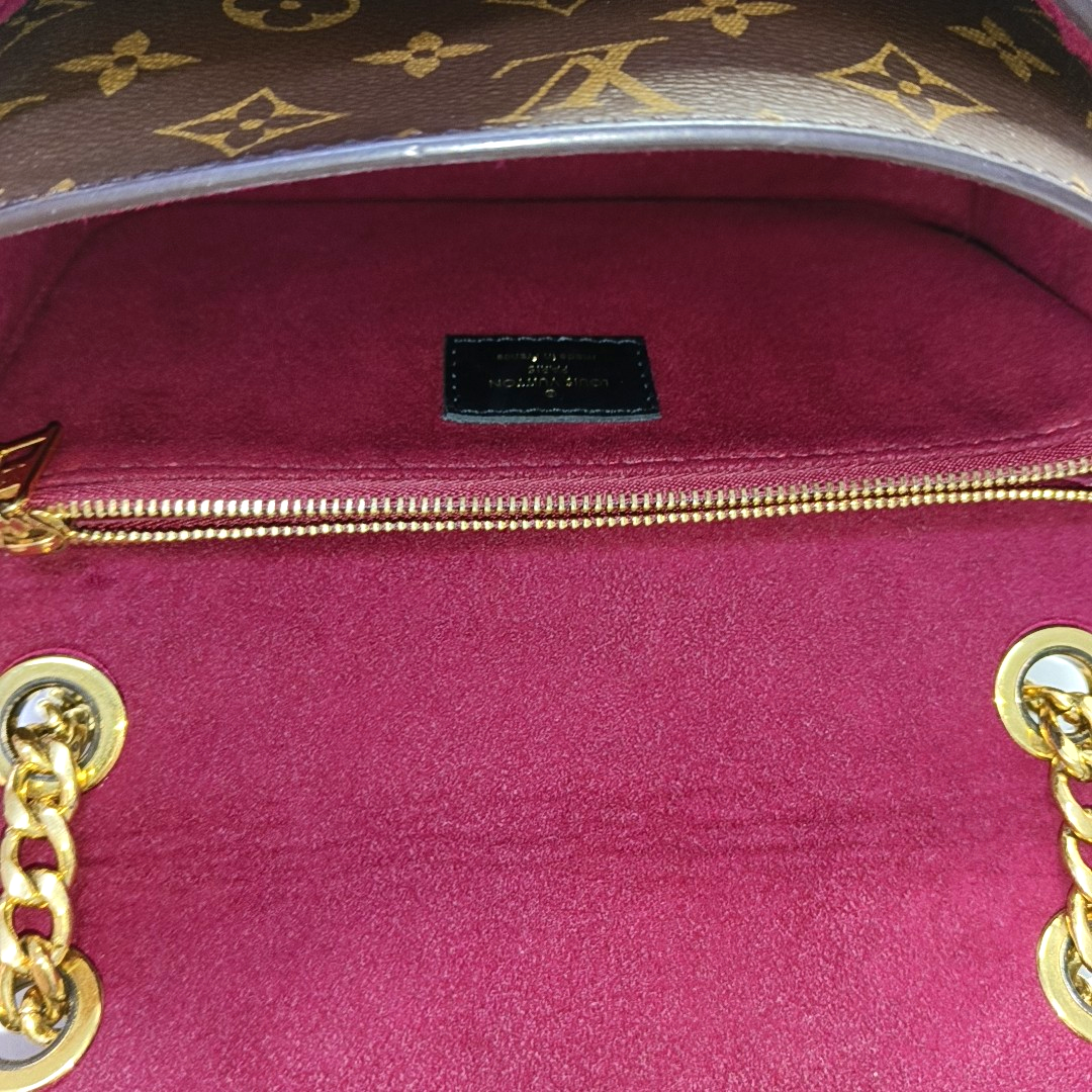 LOUIS VUITTON PASSY Brown Coated Canvas Monogram Shoulder Bag Crossbody with Gold Hardware-(SKU)-954357157