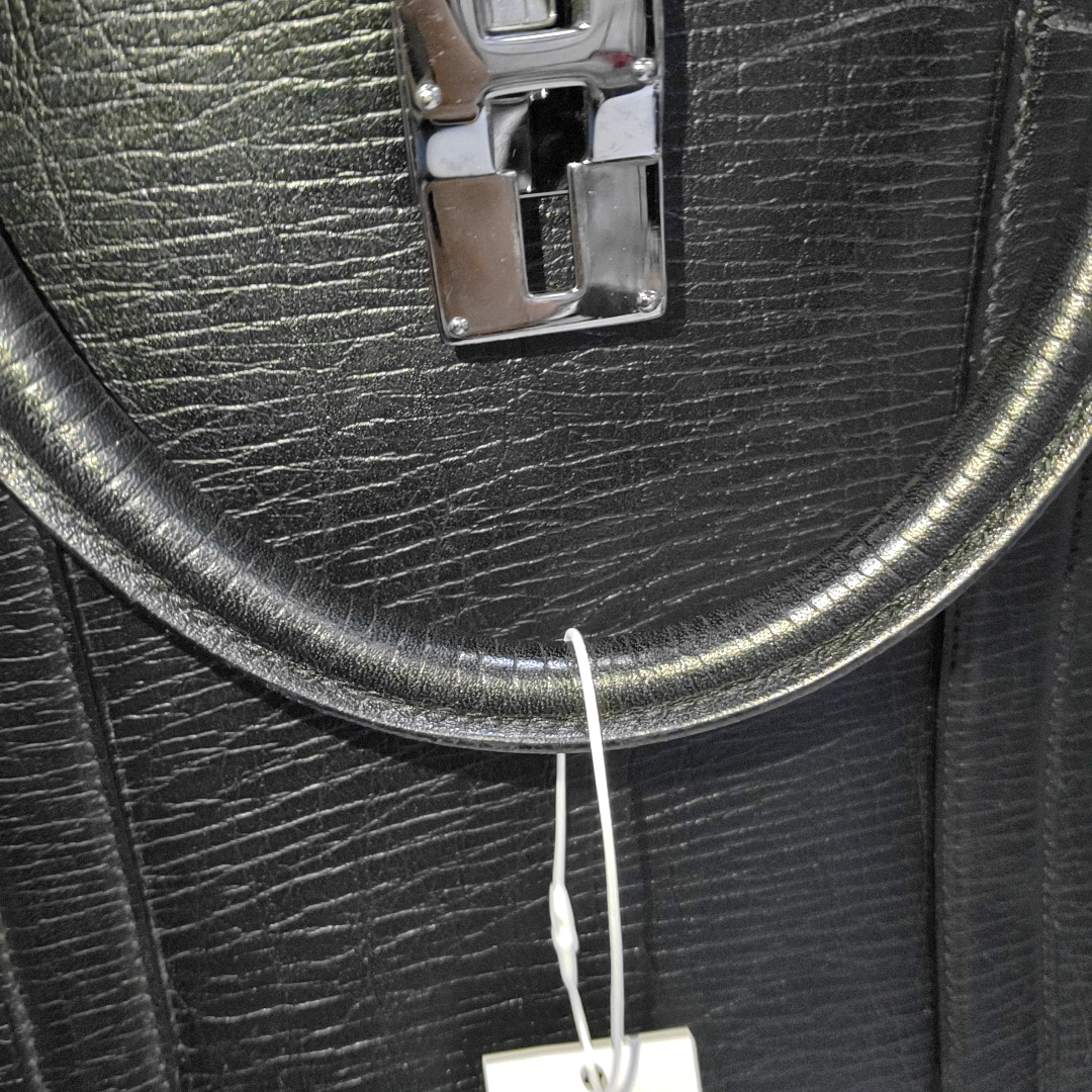 GUCCI Black Cowhide Embossed Handbag Silver Hardware-(SKU)-939892338