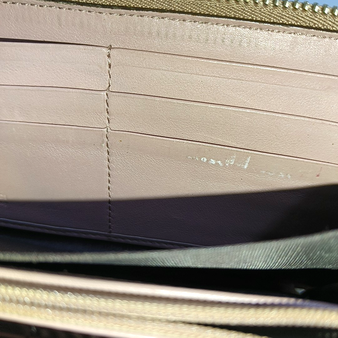 GUCCI Microguccissima Nude Pink Patent Leather Monogrammed Quilted Wallet Golden hardware-(SKU)-937604188
