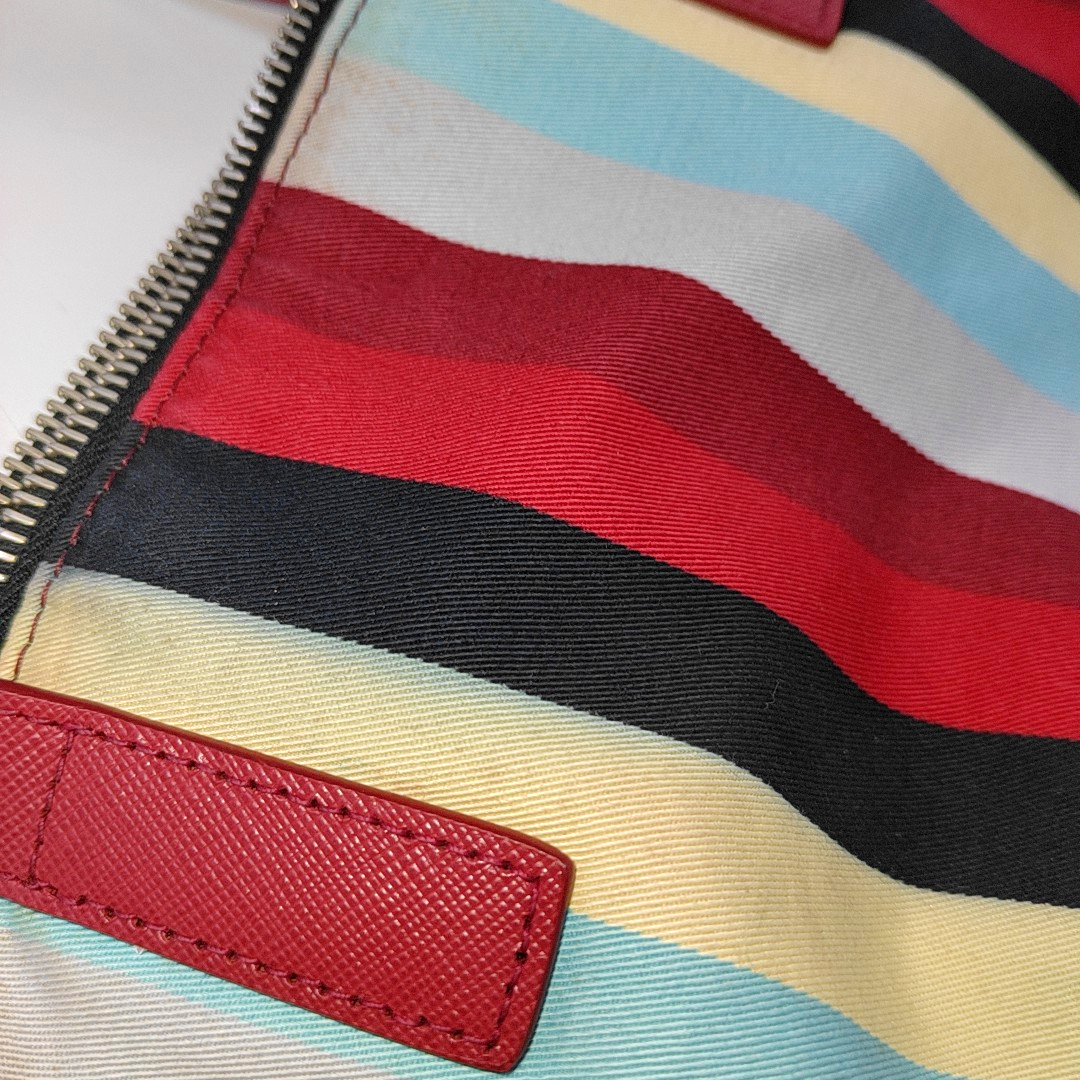 PRADA Tote bag Multicolor Fabric Single Shoulder Bag Handbag Crossbody Bag Silver Hardware Removable shoulder strap-(SKU)-938722685