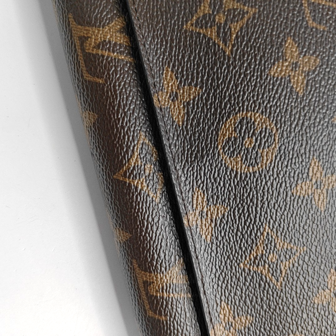 LOUIS VUITTON JEANNE Brown coated canvas vintage wallet Golden hardware Sub-bag-(SKU)-949079769