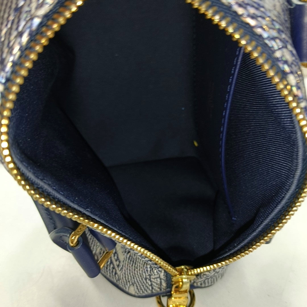 LOUIS VUITTON SPEEDY 20 Light Blue Special Material Monogram Embossed Boston Bag Crossbody Bag Shoulder Bag Tote Bag Adjustable Strap Golden Hardware Removable Strap-(SKU)-952606460