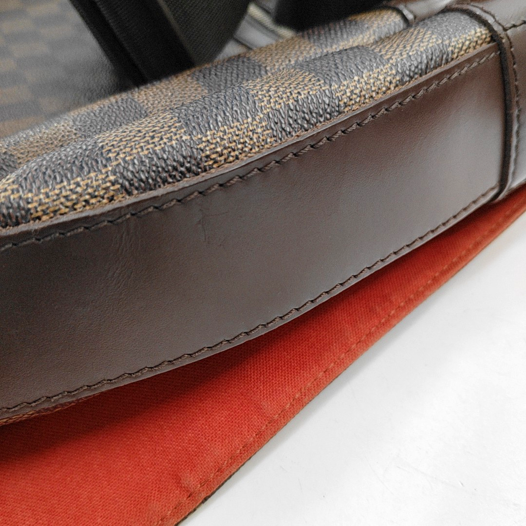 LOUIS VUITTON BASTILLE Brown Coated Canvas Checkered Single Shoulder Bag Crossbody Golden hardware-(SKU)-954553380