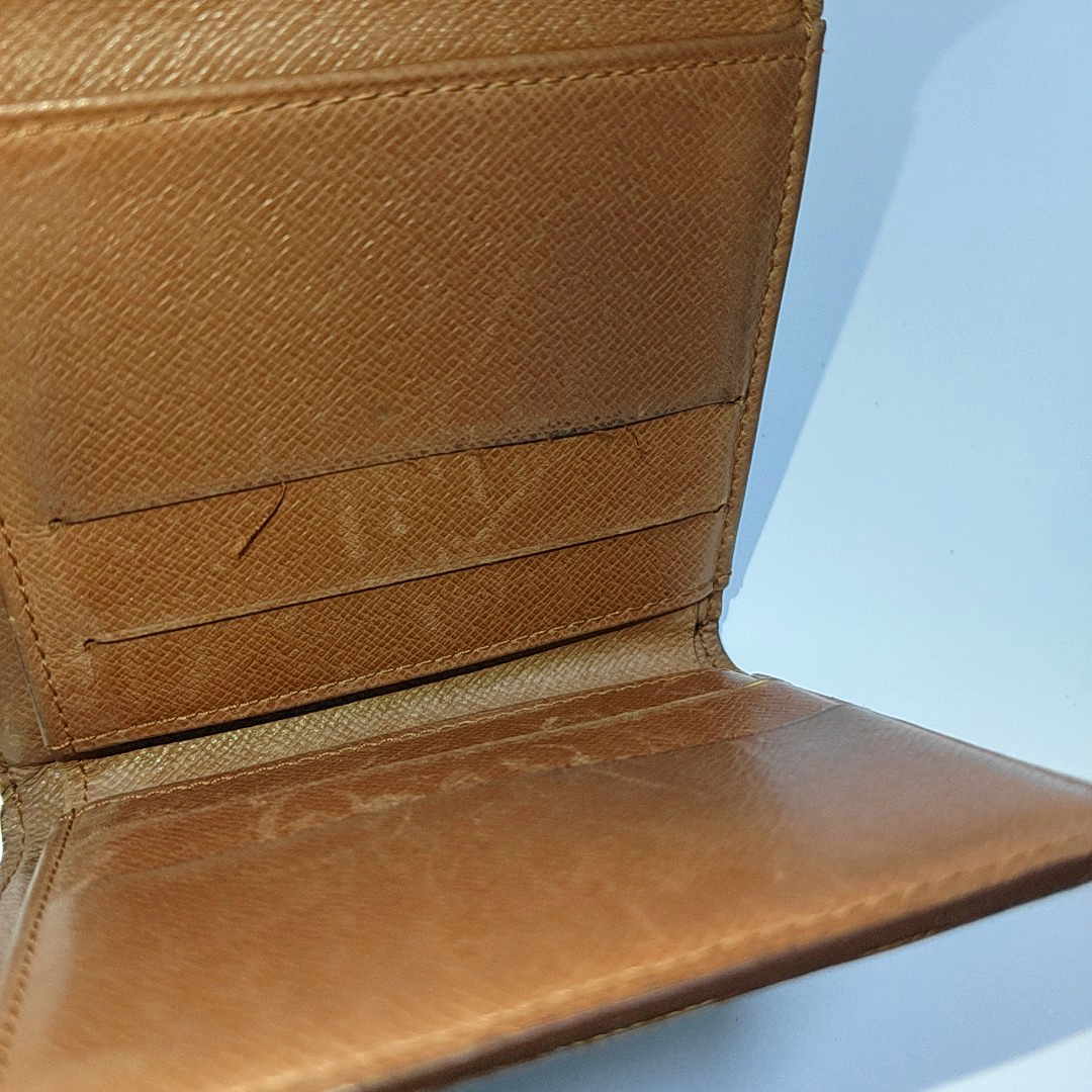 LOUIS VUITTON ELISE Brown coated canvas vintage wallet Golden hardware Vintage model-(SKU)-953704292