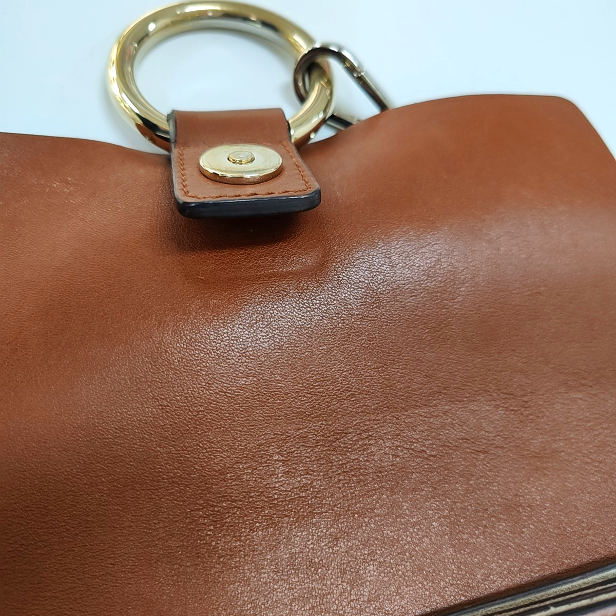 Chloé Faye Small size Brown Cowhide Embossed Crossbody Bag Single Shoulder Bag Golden hardware-(SKU)-957953452