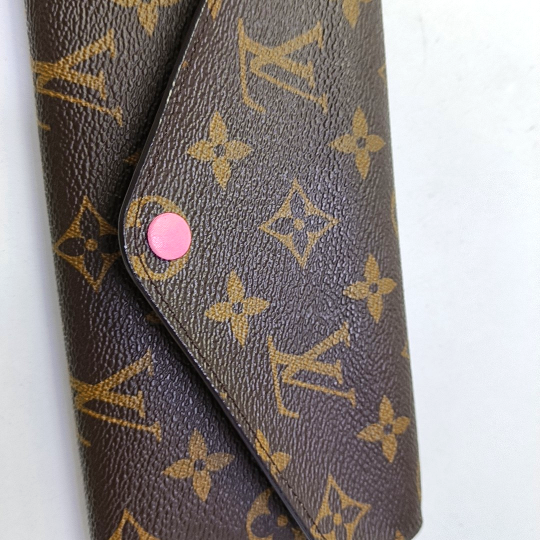 LOUIS VUITTON JOSÉPHINE Brown coated canvas vintage wallet Golden hardware-(SKU)-951380738