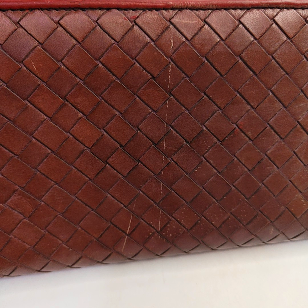 BOTTEGA VENETA Purple Cowhide Braided Wallet Golden hardware-(SKU)-948516731