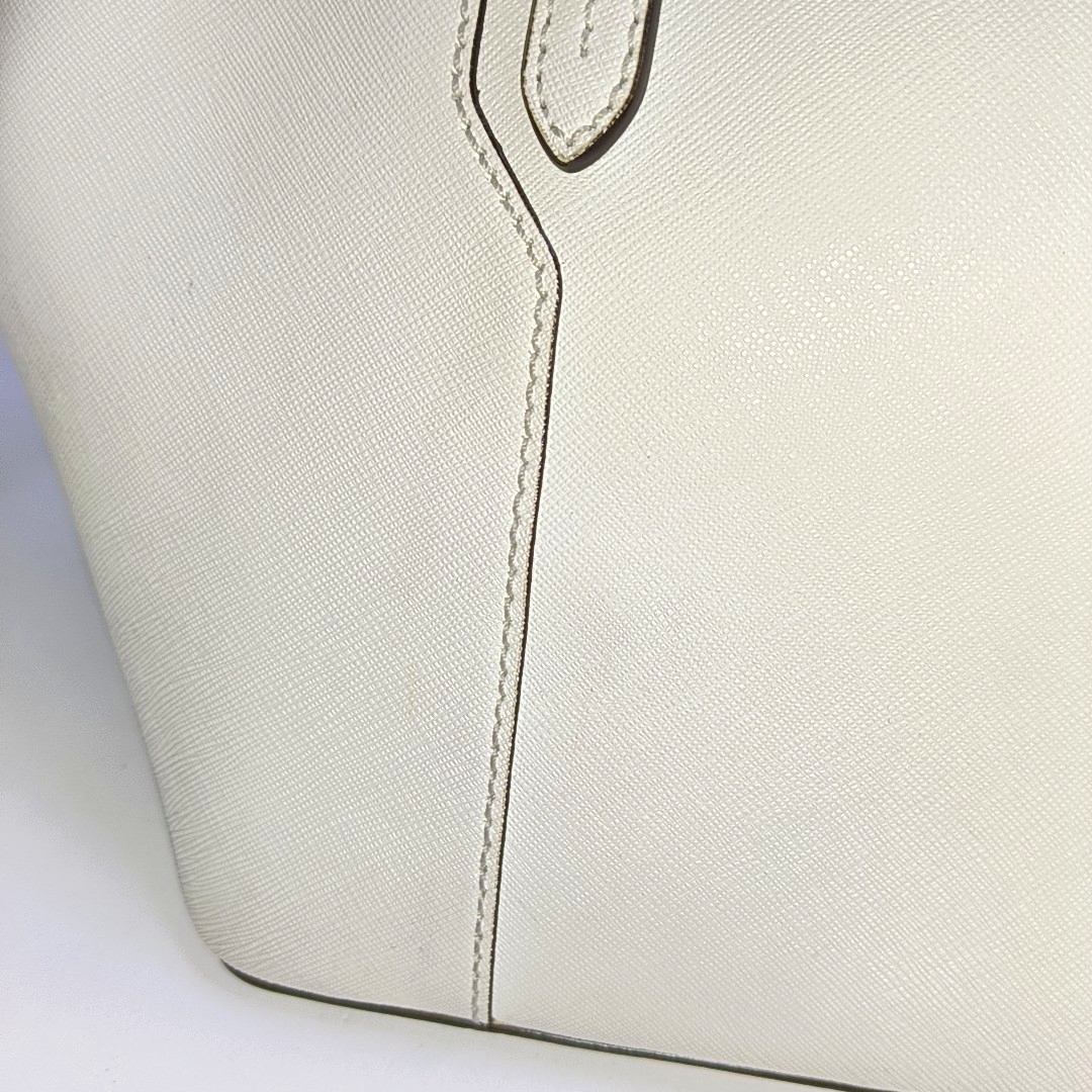 BALLY Tote bag White Cowhide Single Shoulder Bag Tote Silver Hardware shoulder straps-(SKU)-939934719