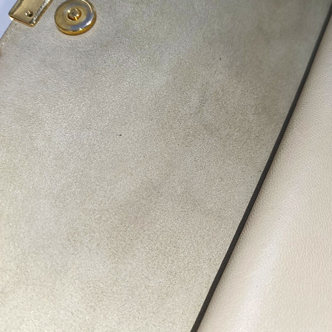 Chloé Georgia Light Gray Cowhide Crossbody Bag Golden hardware Removable shoulder strap-(SKU)-14414002
