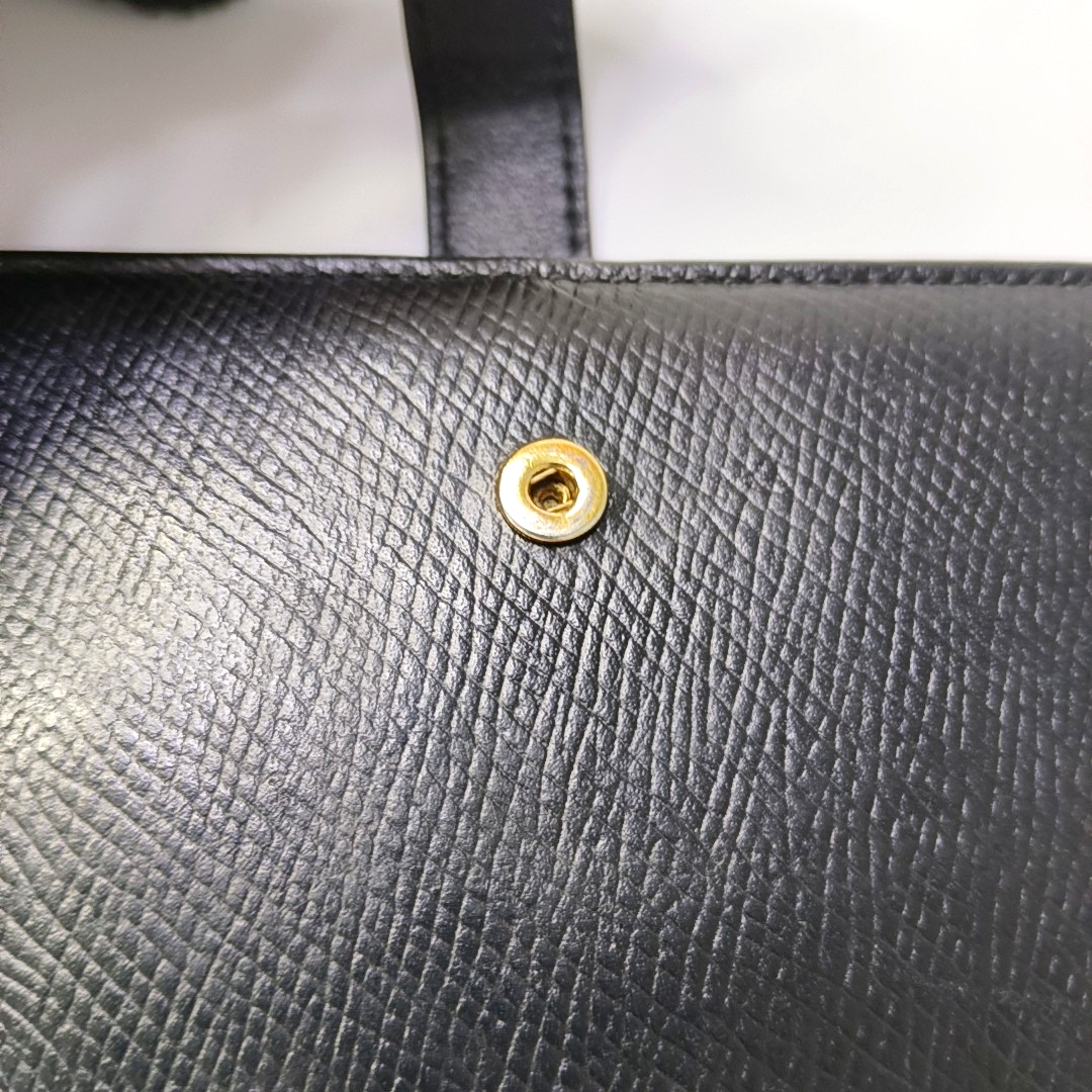 CELINE Medium size Black Cowhide Wallet Golden hardware-(SKU)-957043461