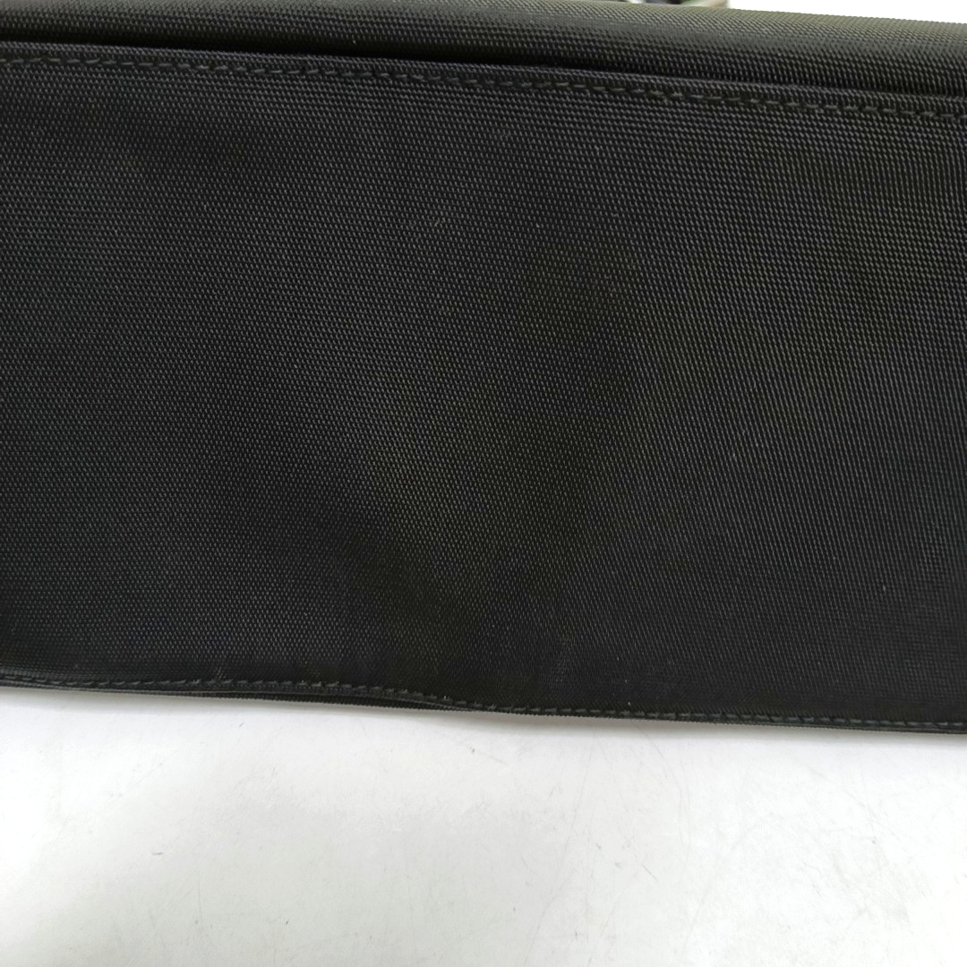 GUCCI Bamboo 1947 Black Fabric Bamboo Handle Bag Handbag Silver Hardware-(SKU)-958886025