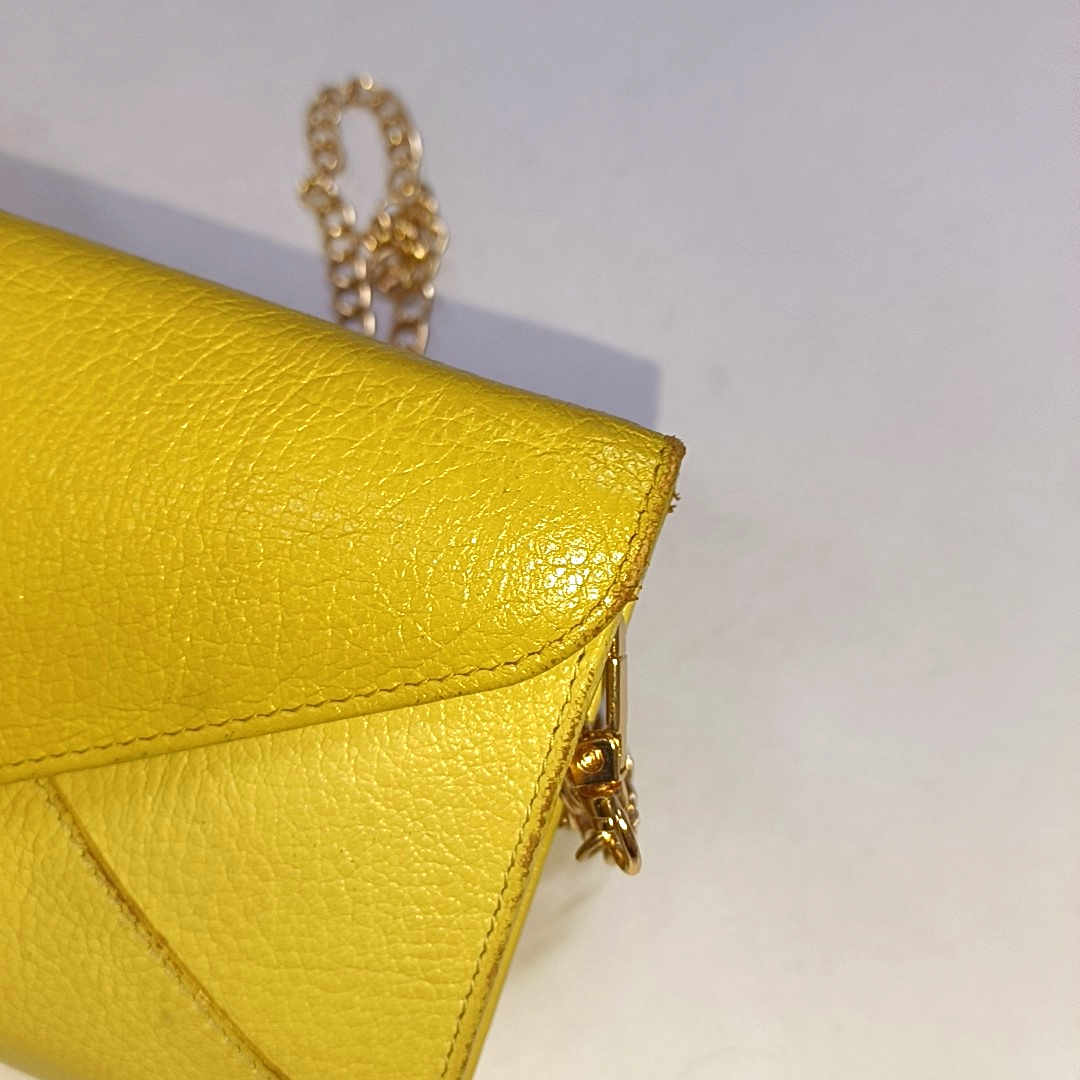 Miu Miu Love Yellow Cowhide Wallet Golden hardware-(SKU)-941953467