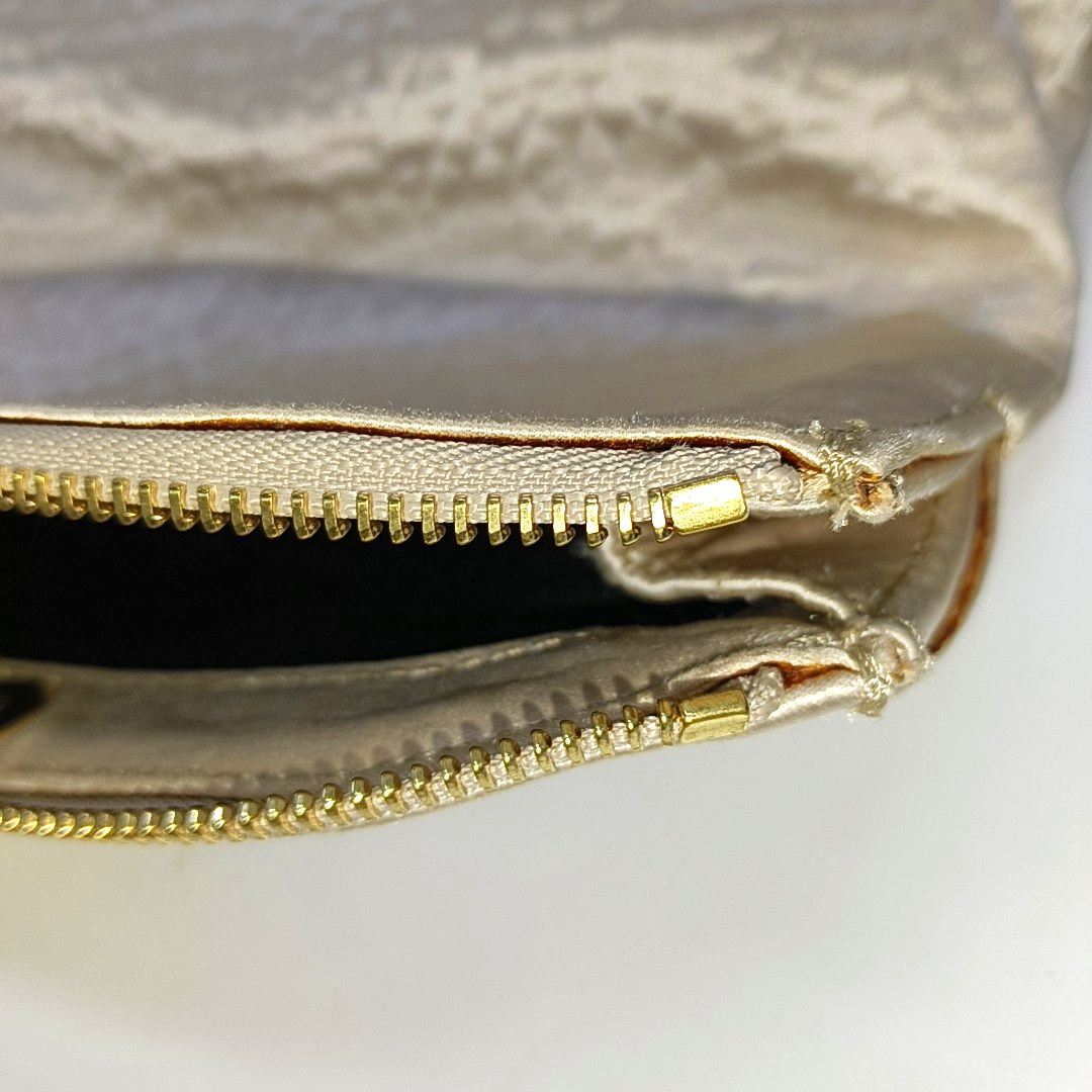 BURBERRY Champagne Satin Handbag Golden hardware-(SKU)-929982013
