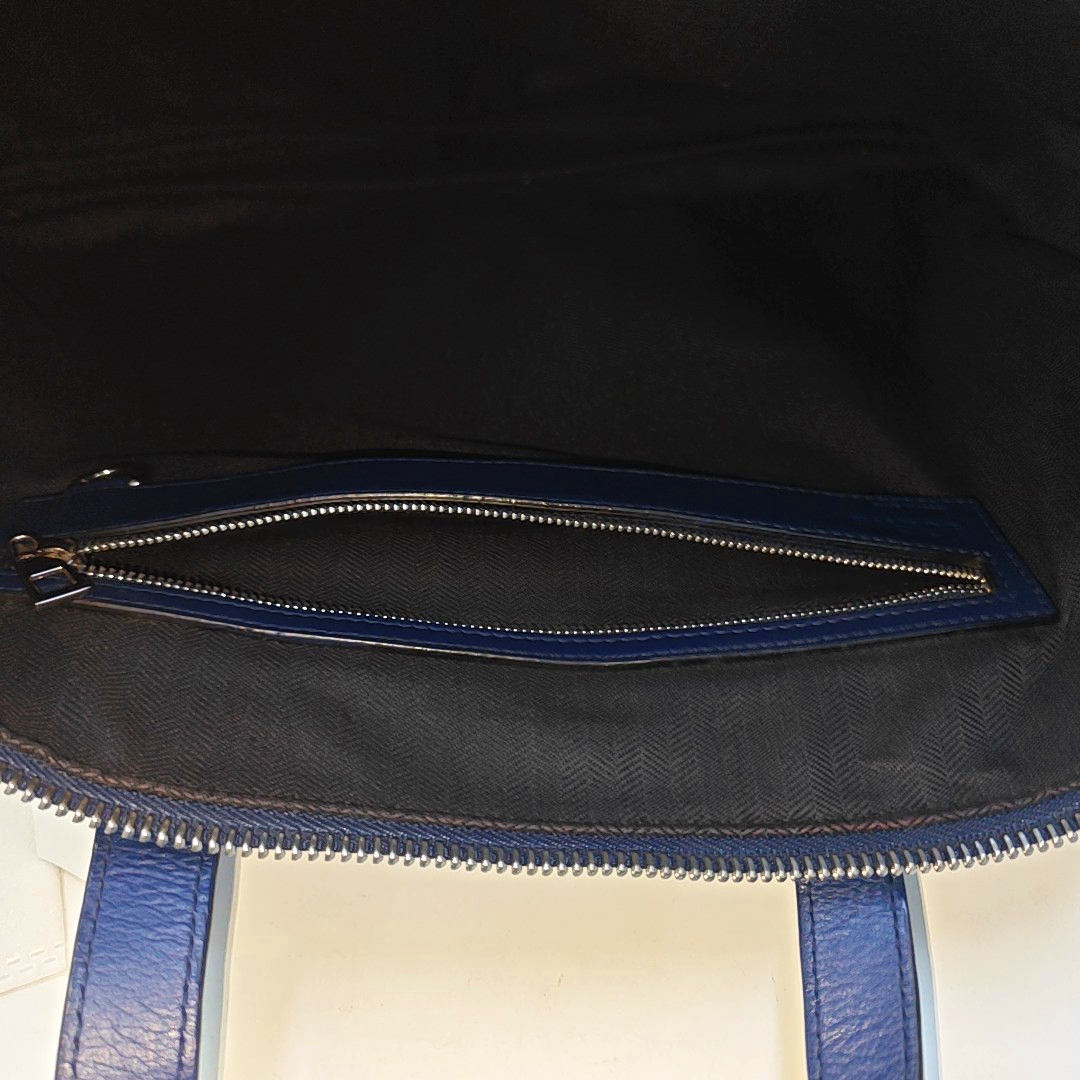 LOEWE Toledo Dark Blue Leather Handbag Silver Hardware-(SKU)-953096899