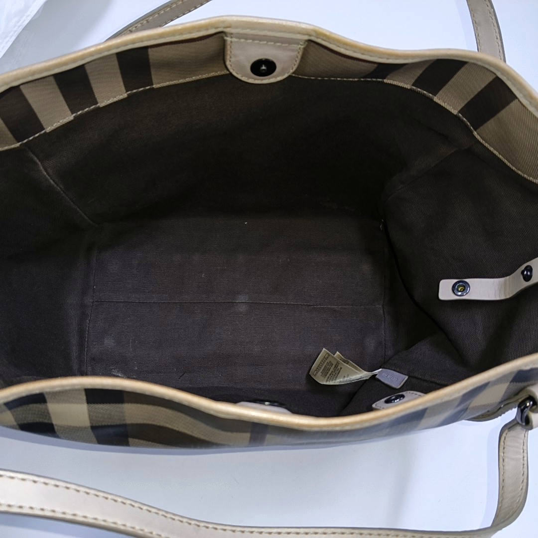 BURBERRY Canterbury Elephant Gray Coated Canvas Single Shoulder Bag Handbag Black hardware Sub-bag-(SKU)-952268685