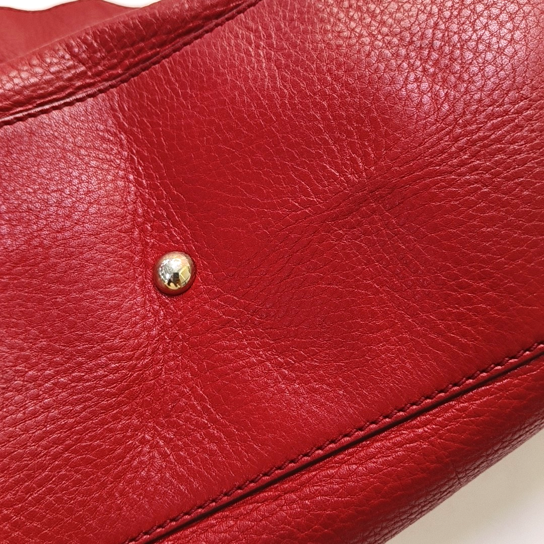GUCCI Tote bag Red Cowhide Fringe Tote Bag Single Shoulder Bag Golden hardware-(SKU)-954793902