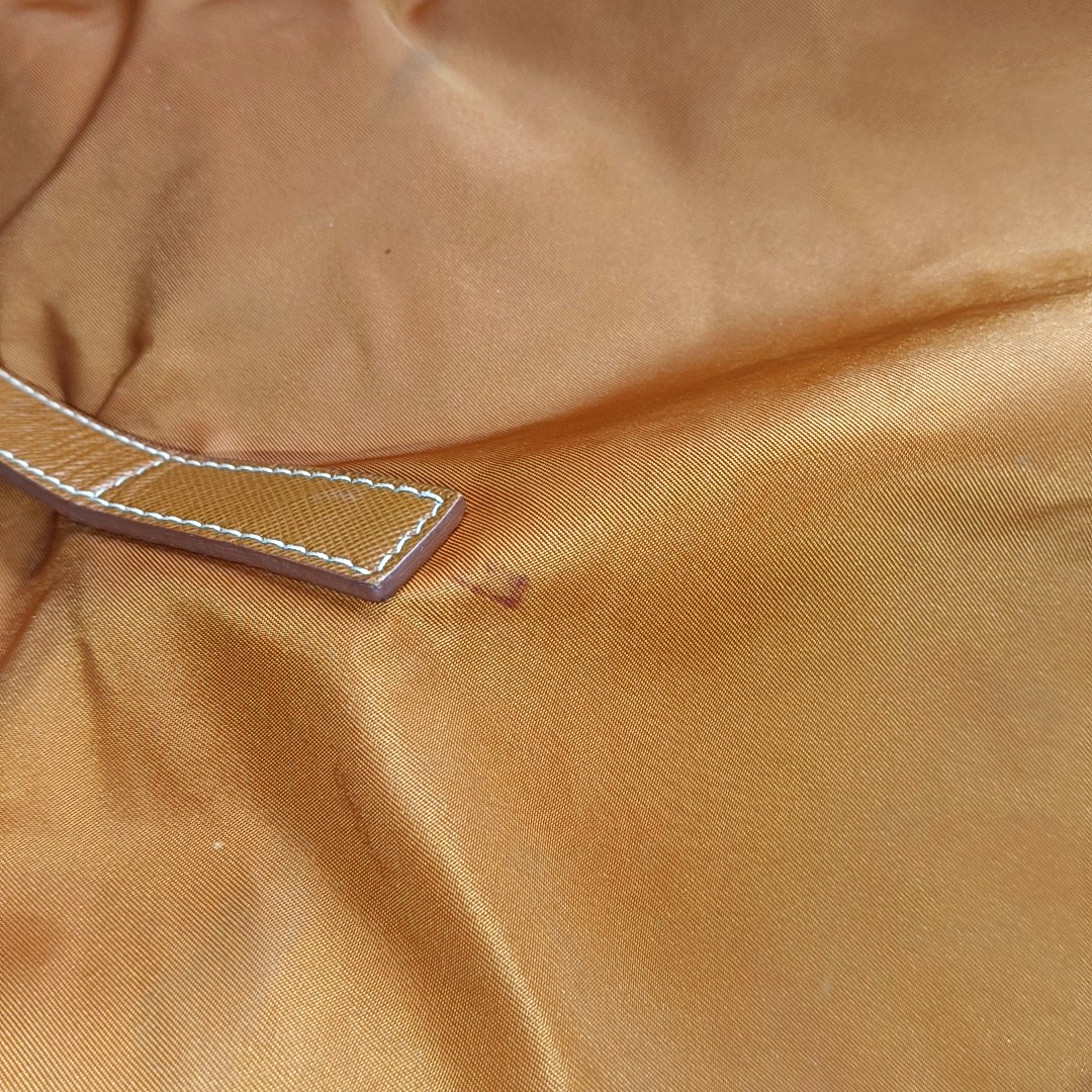 PRADA Tote bag Orange Nylon Logo Crossbody Bag Handbag Single Shoulder Bag Golden hardware Removable shoulder strap-(SKU)-955823365