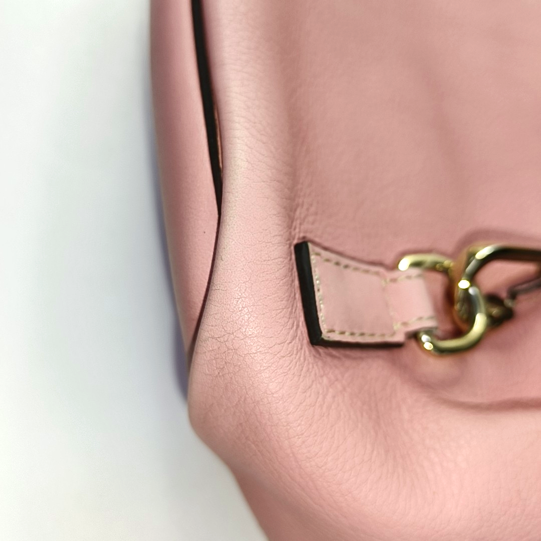 Chloé Faye Pink Cowhide Backpack, Single Shoulder Bag Golden hardware Removable shoulder strap-(SKU)-954247271