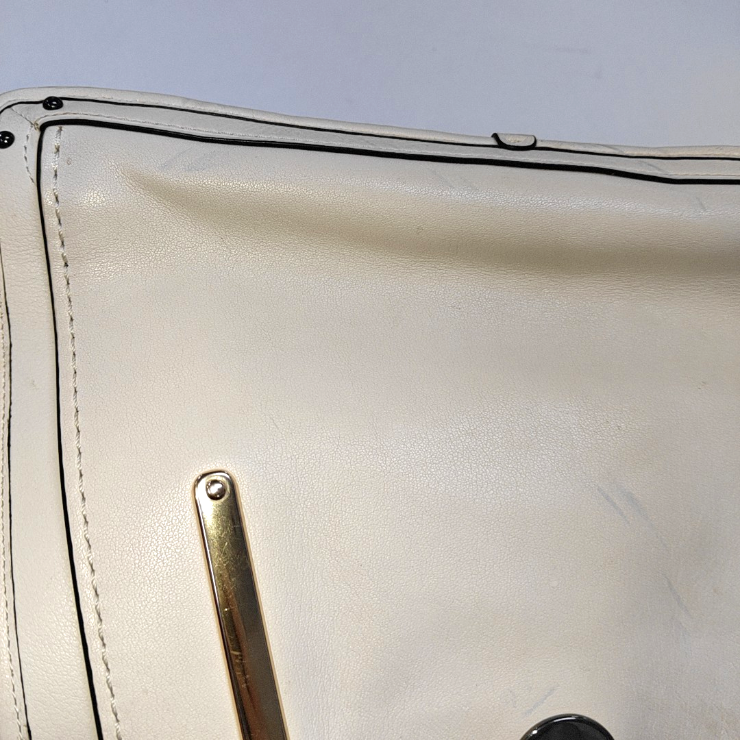 COACH DREAMER Beige Leather Single Shoulder Bag Handbag Crossbody Golden hardware Removable shoulder strap-(SKU)-940749659