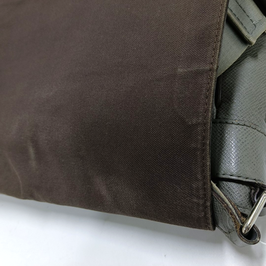 LOUIS VUITTON ROMAN Gray Cowhide Crossbody Single Shoulder Bag Silver Hardware-(SKU)-958340787