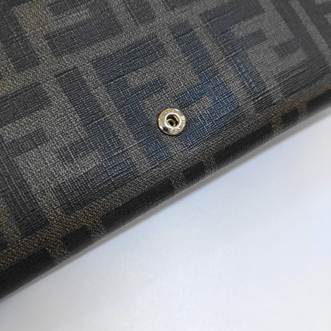 FENDI 棕色涂层帆布双F钱包 Complete Accessories-(SKU)-956796793