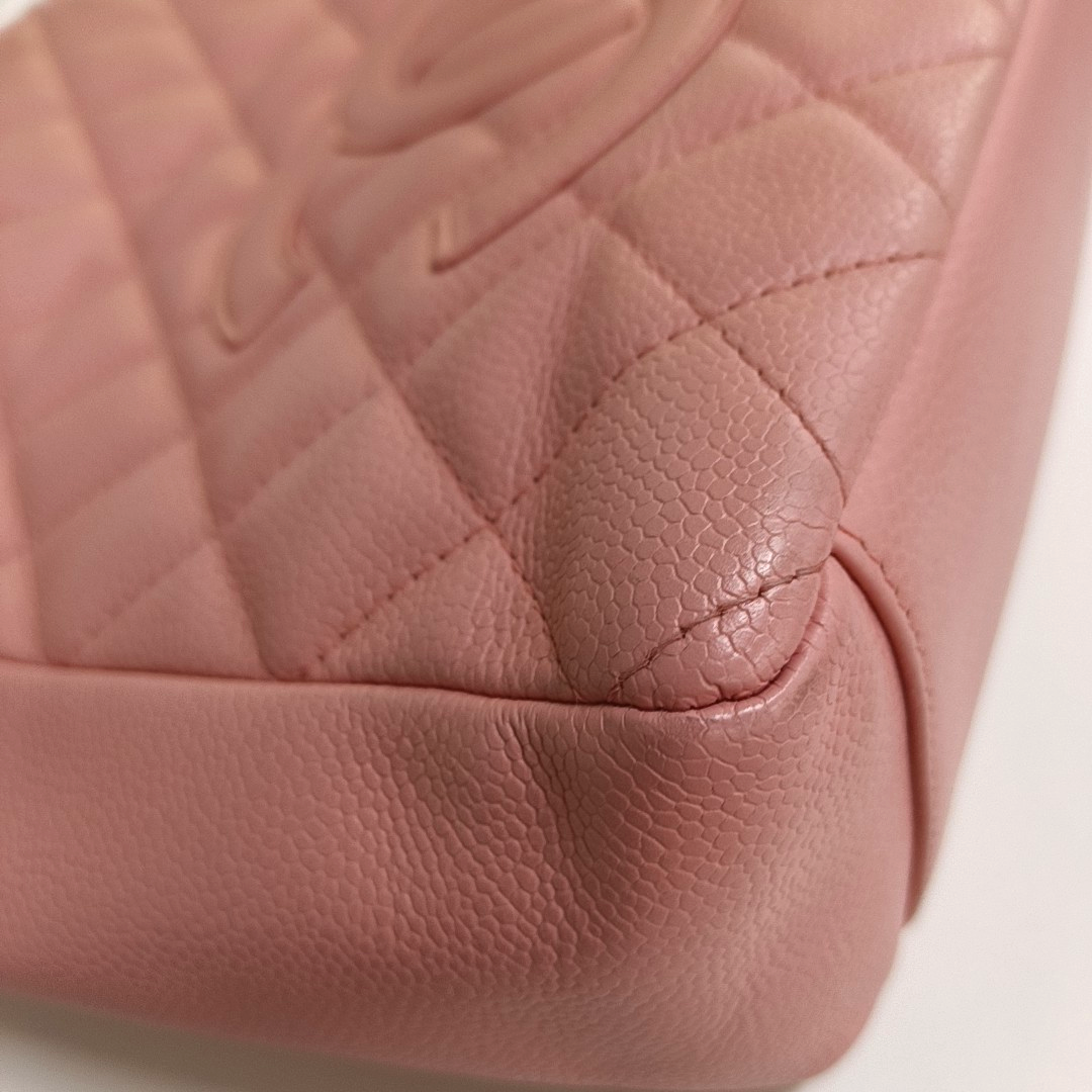 CHANEL CHANEL PST Pink Calfskin Quilted Handbag Gold Hardware 8 Clasp-(SKU)-964725019
