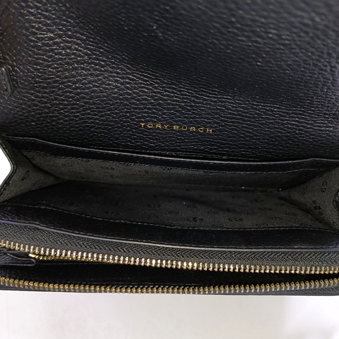 TORY BURCH Taylor Black leather crossbody bag handbag Golden hardware Removable shoulder strap-(SKU)-940194688