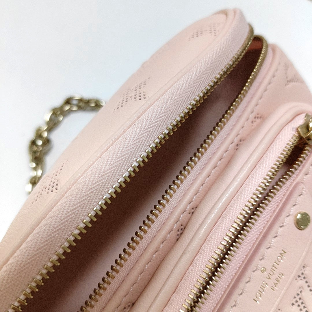 LOUIS VUITTON GRADIENT Mini Pink Calfskin Monogram Single Shoulder Bag Handbag Detachable Strap-(SKU)-966891620