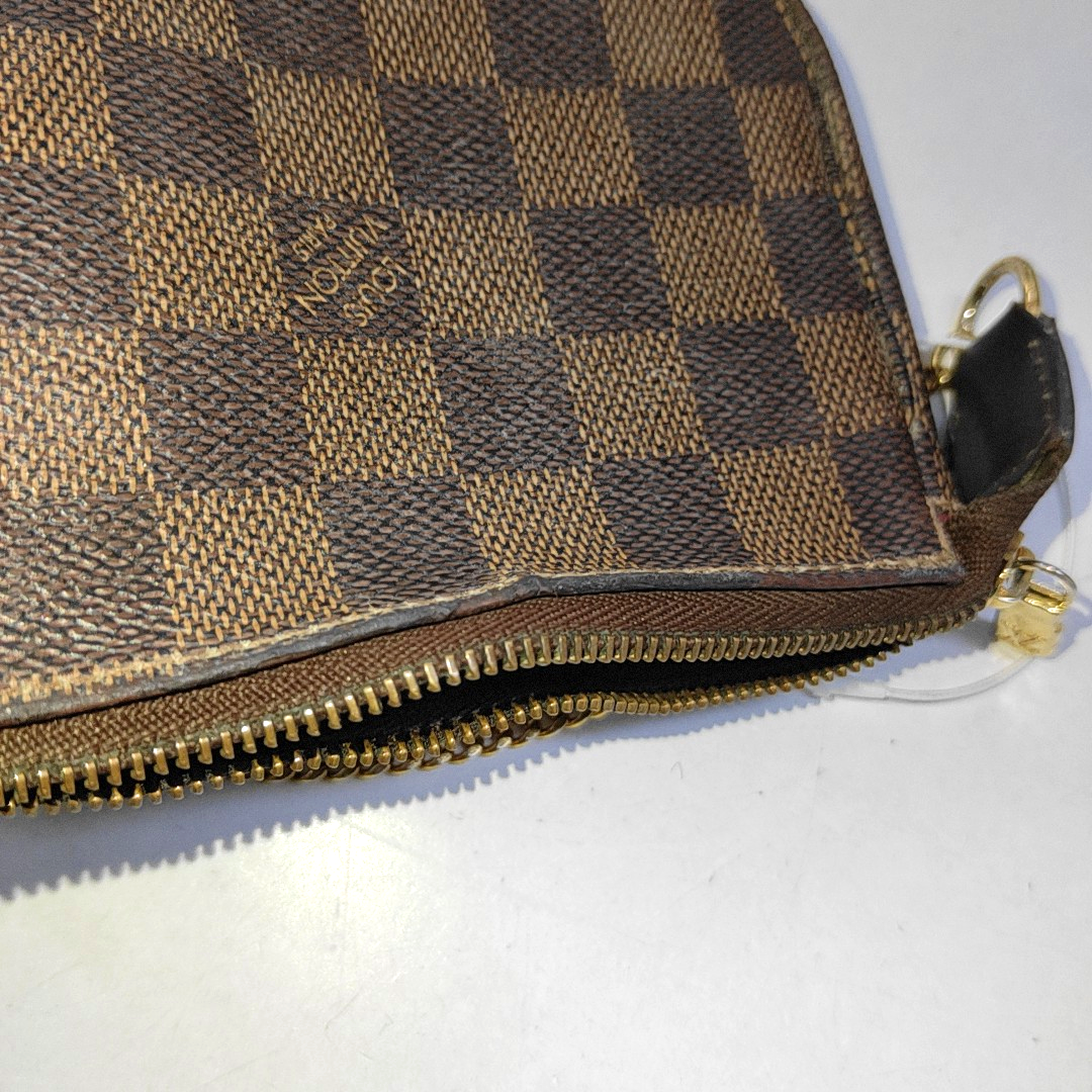 LOUIS VUITTON ACCESSOIRES mini Brown Coated Canvas Checkerboard Pattern Small Mahjong Tote Handbag Golden hardware-(SKU)-946539178