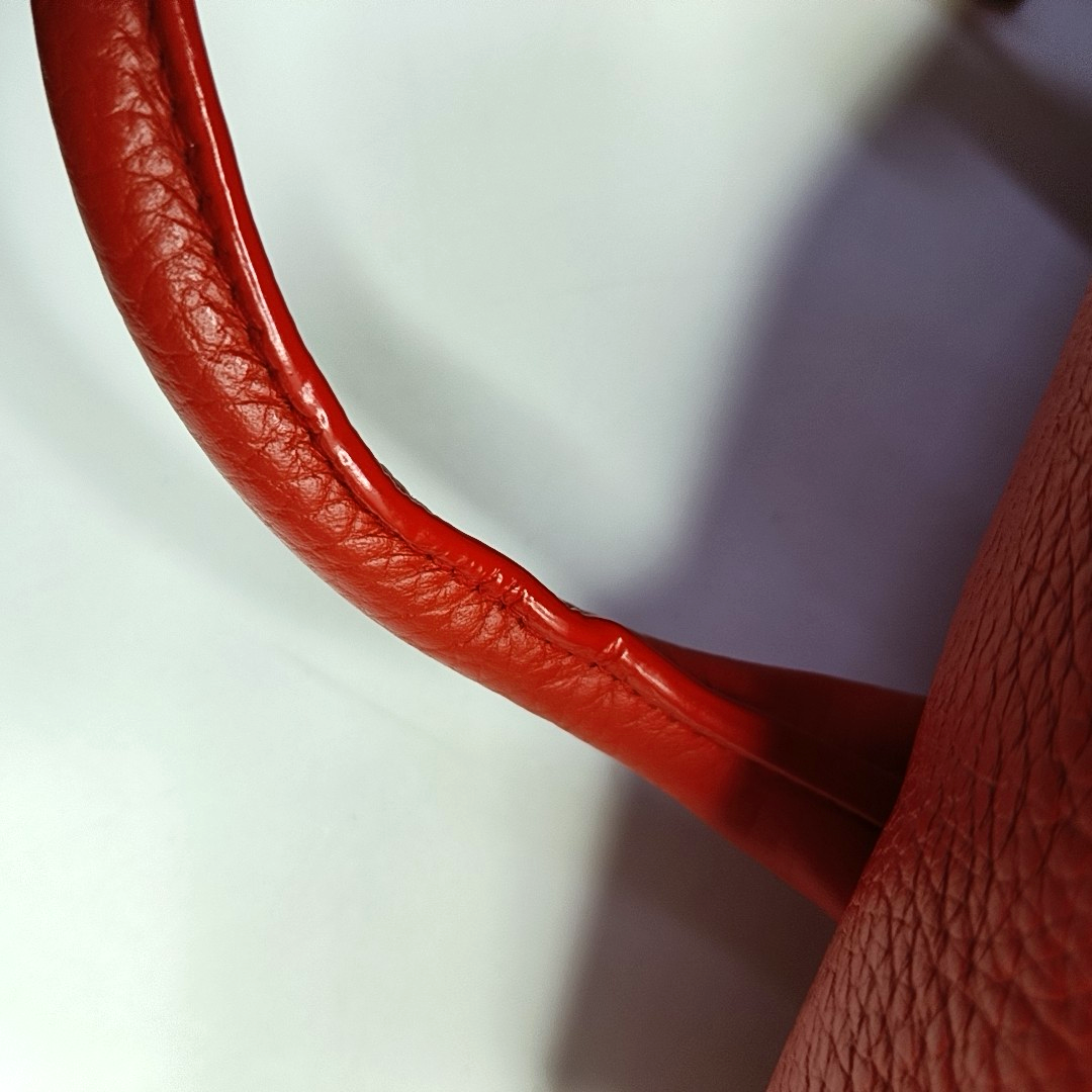 BALENCIAGA Tote bag Red Calf Leather Crossbody Shoulder Bag Tote Silver Hardware Removable shoulder strap-(SKU)-957128355